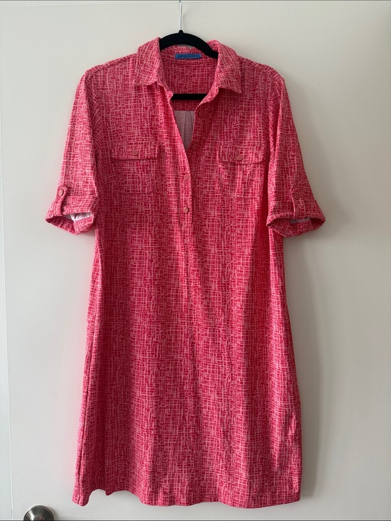 J. McLaughlin Dresses & Skirts - J. McLaughlin Pink Patterned Shirt Dress